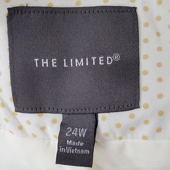 The Limited Blazer Size 24W Open Front Pleated Cuffs Marshmallow Color Buttons - Picture 6 of 13